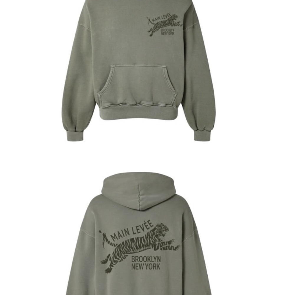 Mens Limited Release (No. 8 of 25) Faded Olive/ Forest Á Main Levée Hoodie - Picture 3 of 4